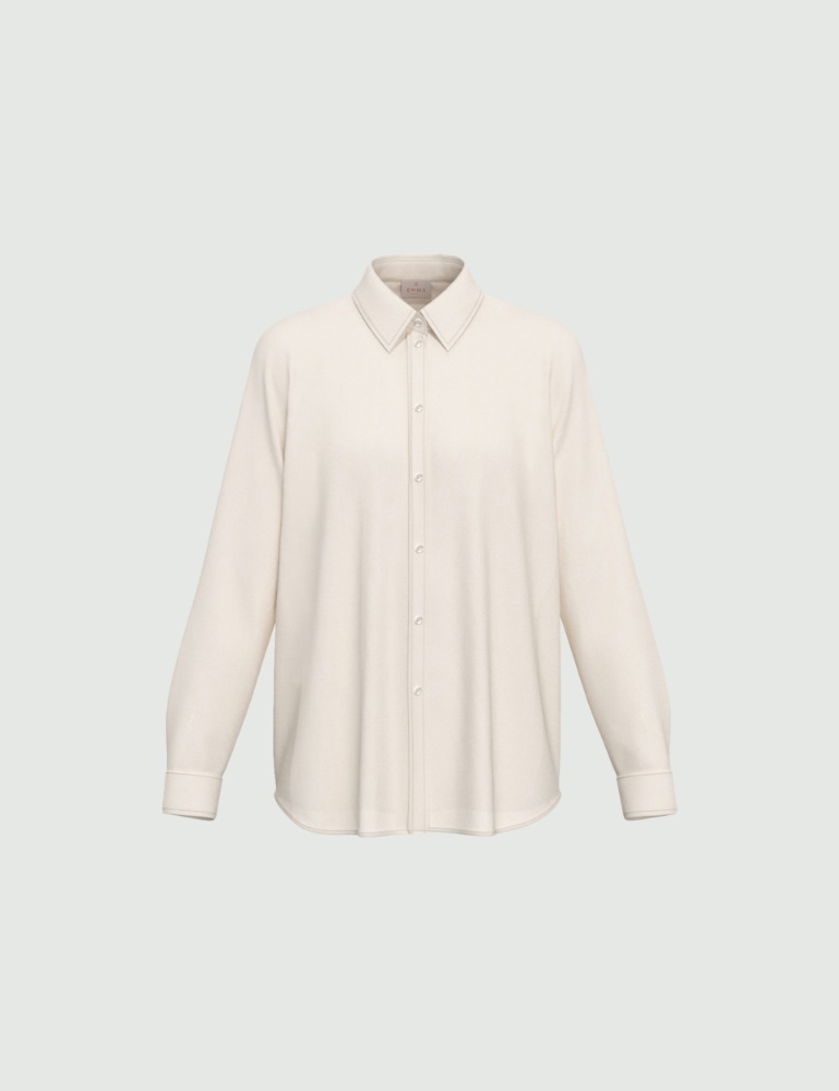 Camisa de corte recto en mezcla de seda - Emme - 4