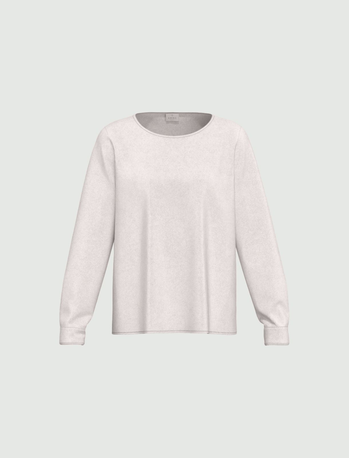 Crinkle hammered-satin blouse - WOOL WHITE - Emme - 6