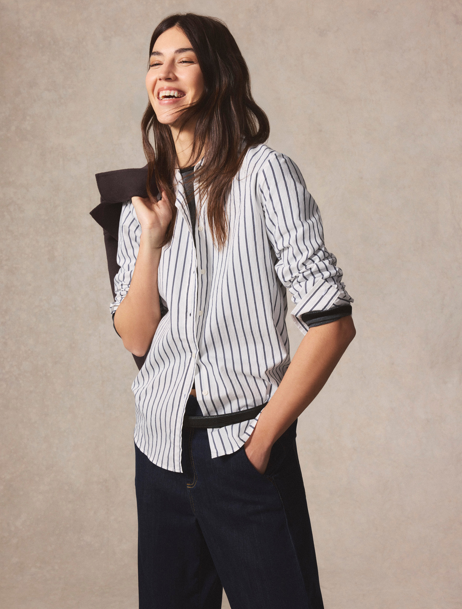 Camicia a maniche lunghe in misto cotone - BIANCO LANA - Emme - 2