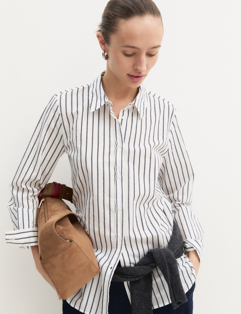 Camisa de manga larga de mezcla de algodón - Emme