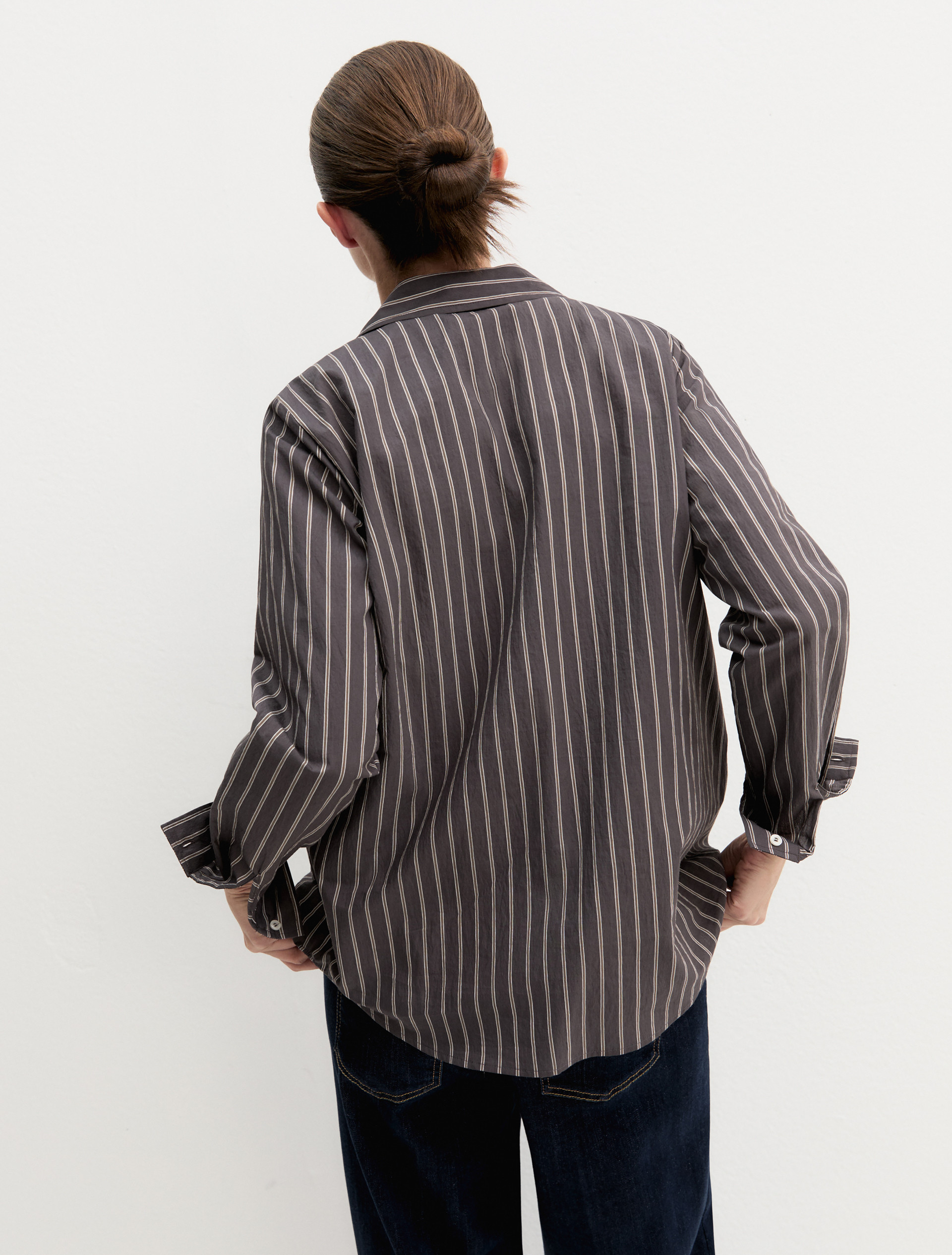 Camicia a maniche lunghe in misto cotone - TESTA DI MORO - Emme - 3