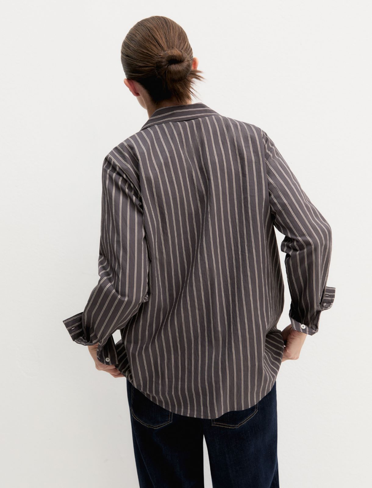 Camicia a maniche lunghe in misto cotone - TESTA DI MORO - Emme - 3