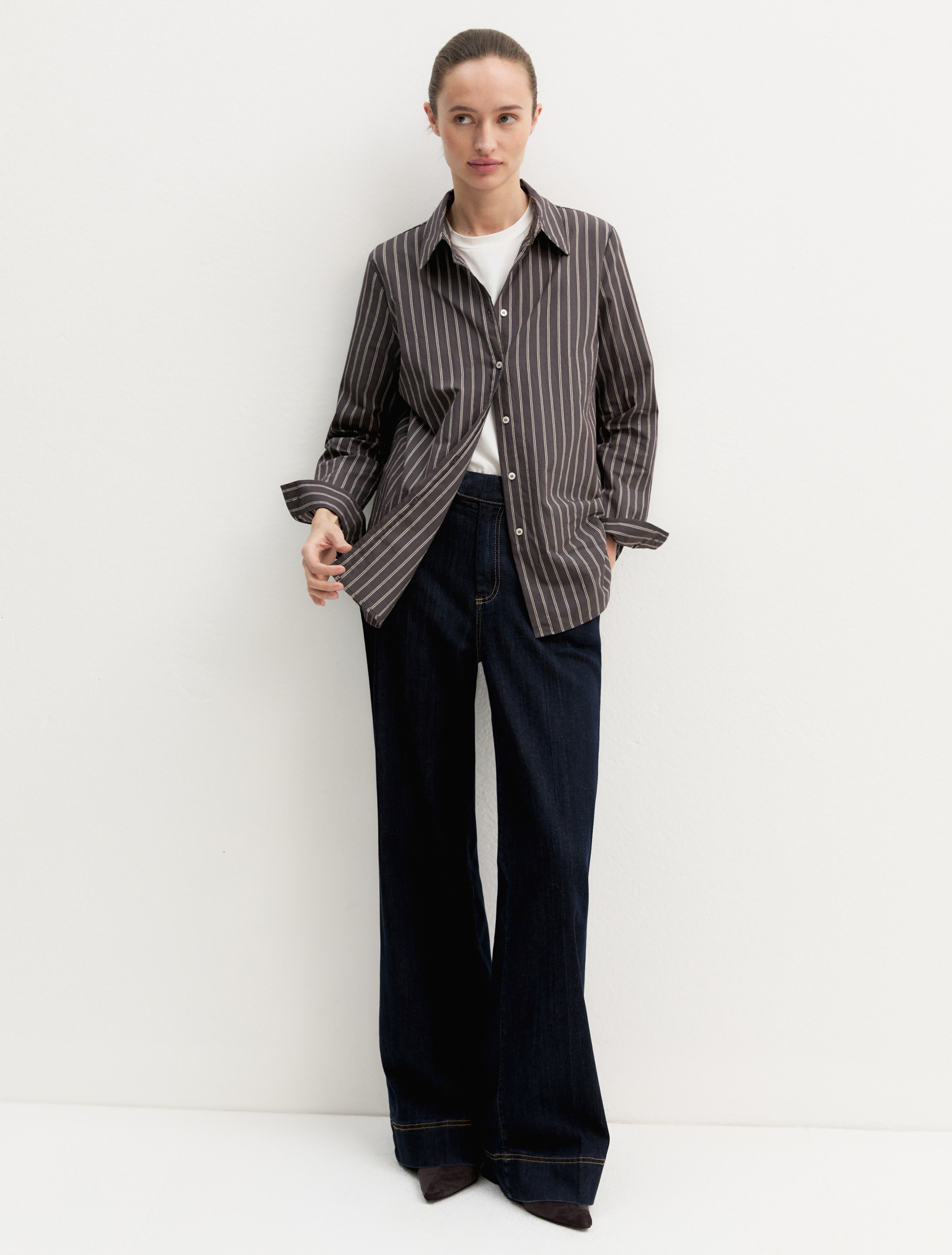 Camicia a maniche lunghe in misto cotone - TESTA DI MORO - Emme - 2