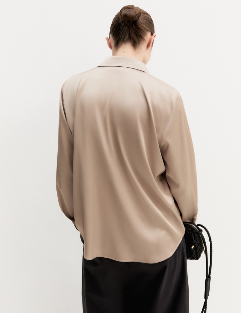 Stretch satin shirt - Emme - 3