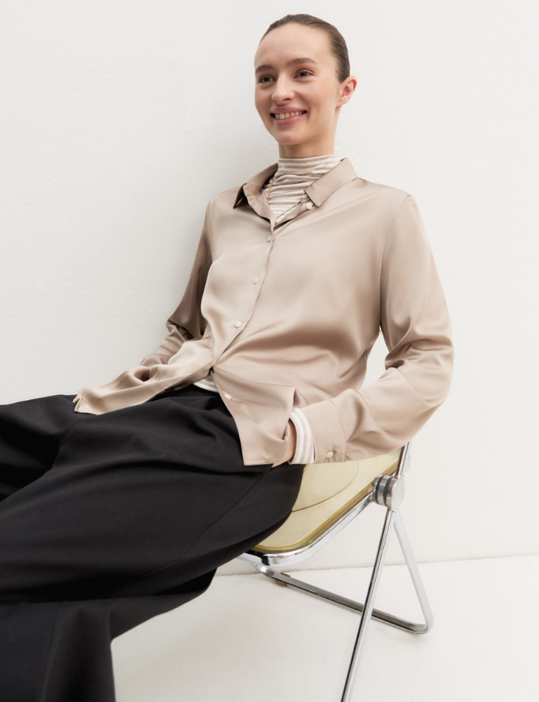 Stretch satin shirt - Emme