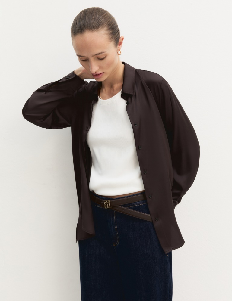 Camisa de satén elástico - Emme - 5