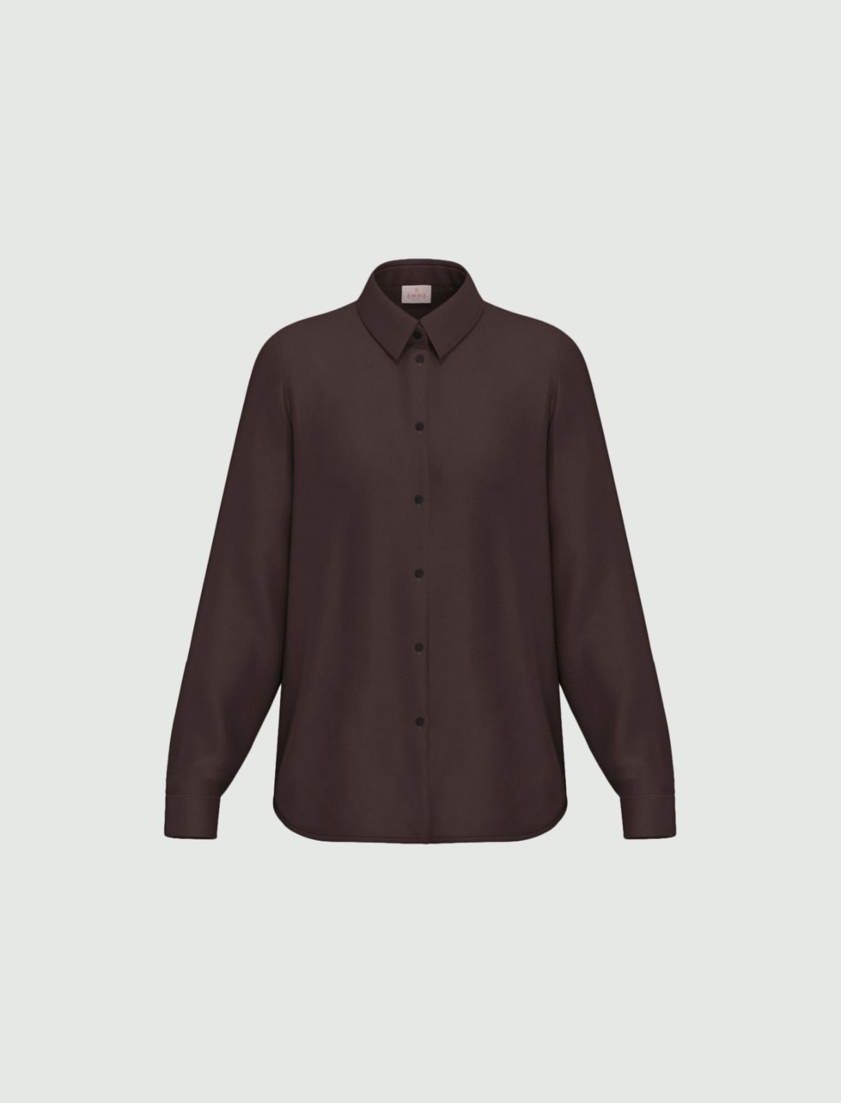 Camisa de satén elástico - MARRON OSCURO - Emme - 6