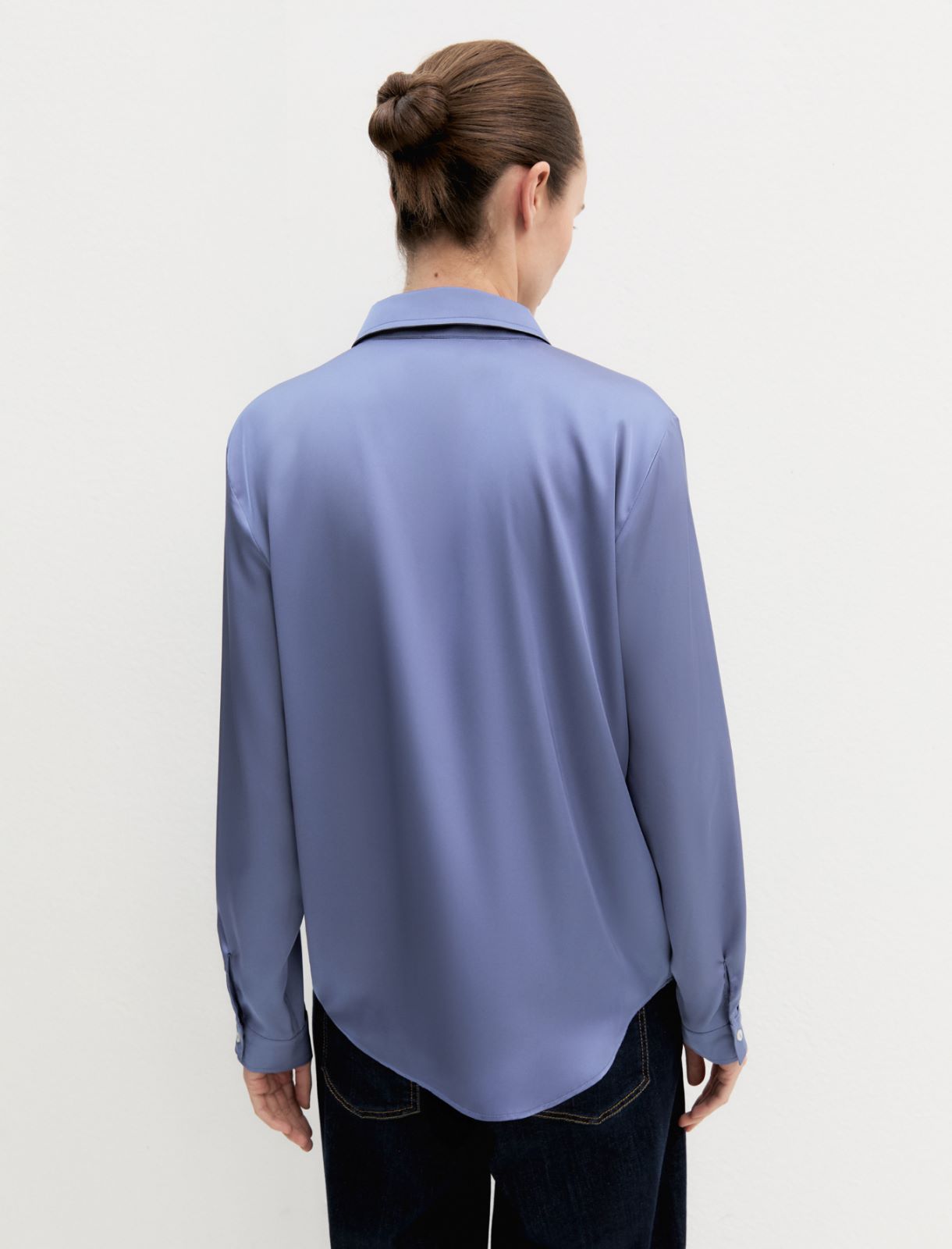 Camisa de satén elástico - HORTENSIA - Emme - 2