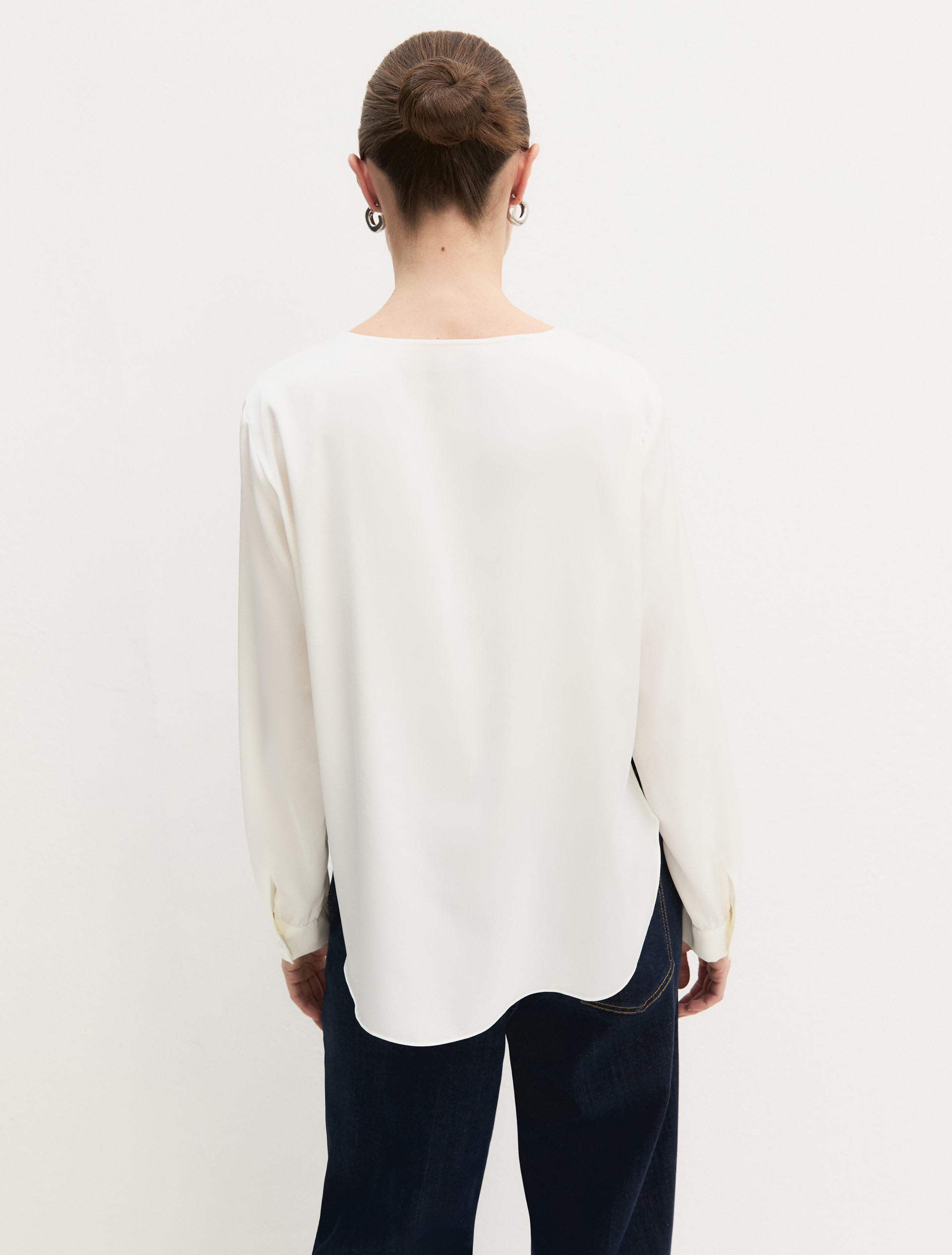 Blusa in raso stretch - AVORIO - Emme - 3