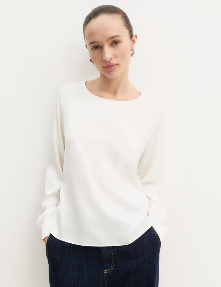 Blusa de satén elástico - Emme - 4