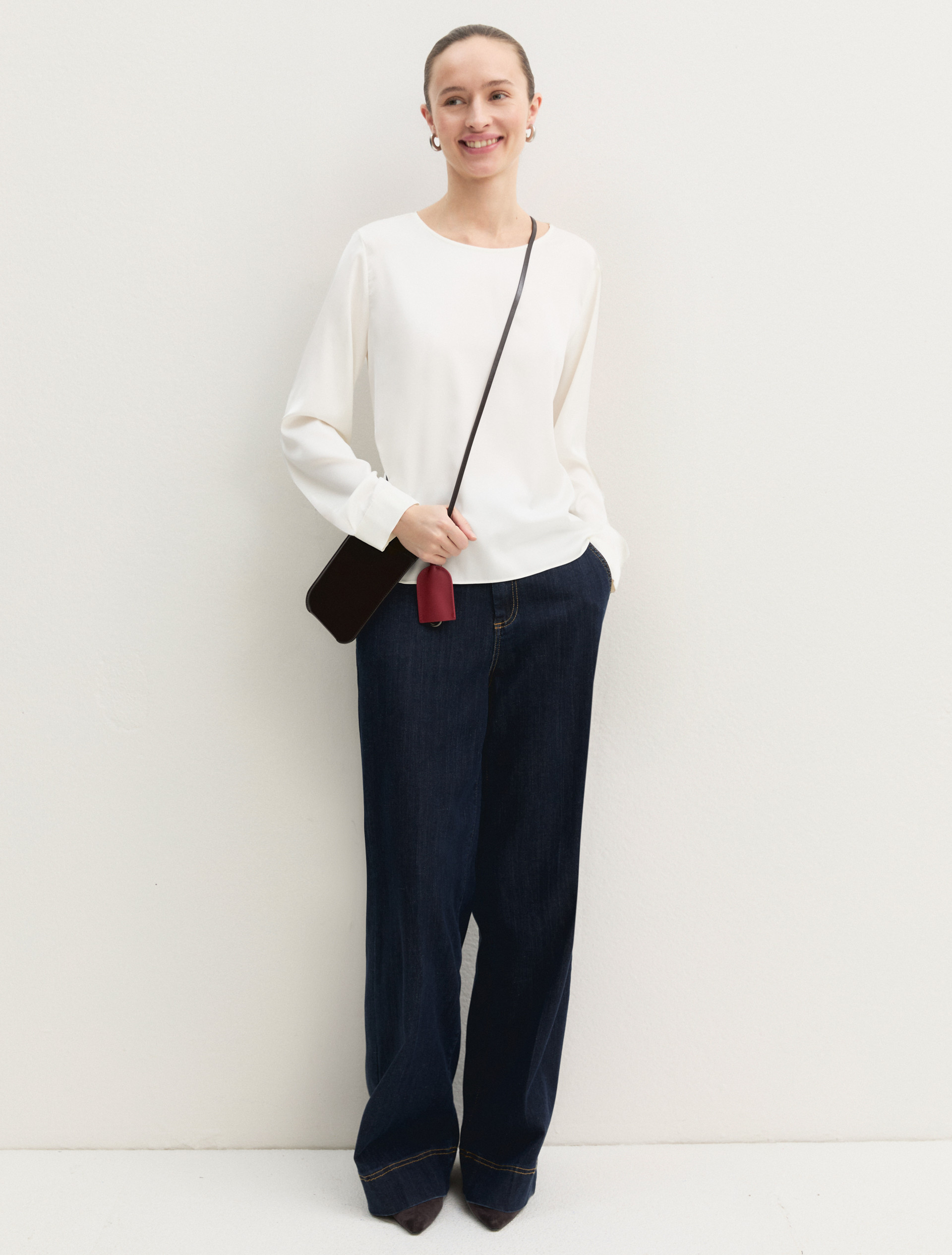 Blusa in raso stretch - AVORIO - Emme - 2