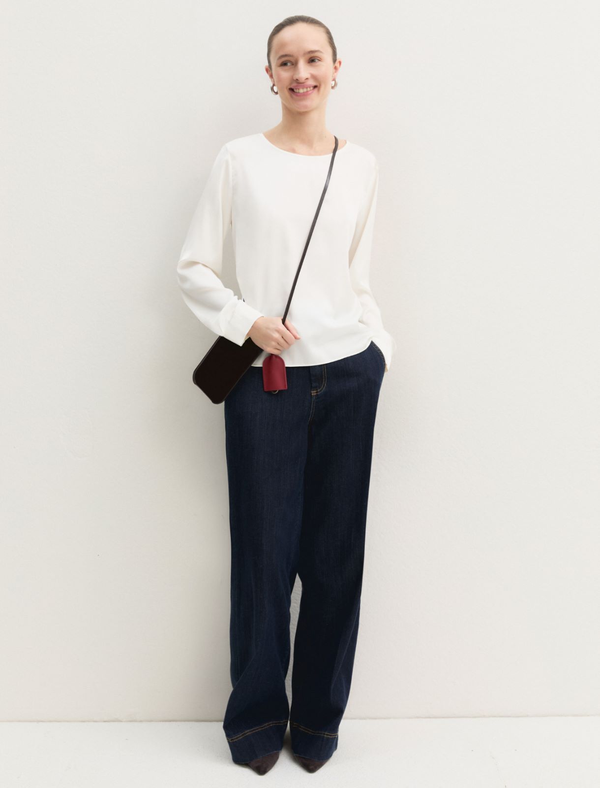 Blusa in raso stretch - AVORIO - Emme - 2