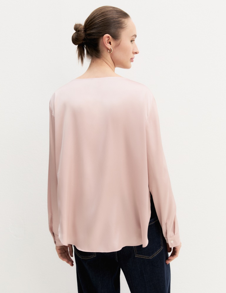 Stretch satin blouse - Emme - 3