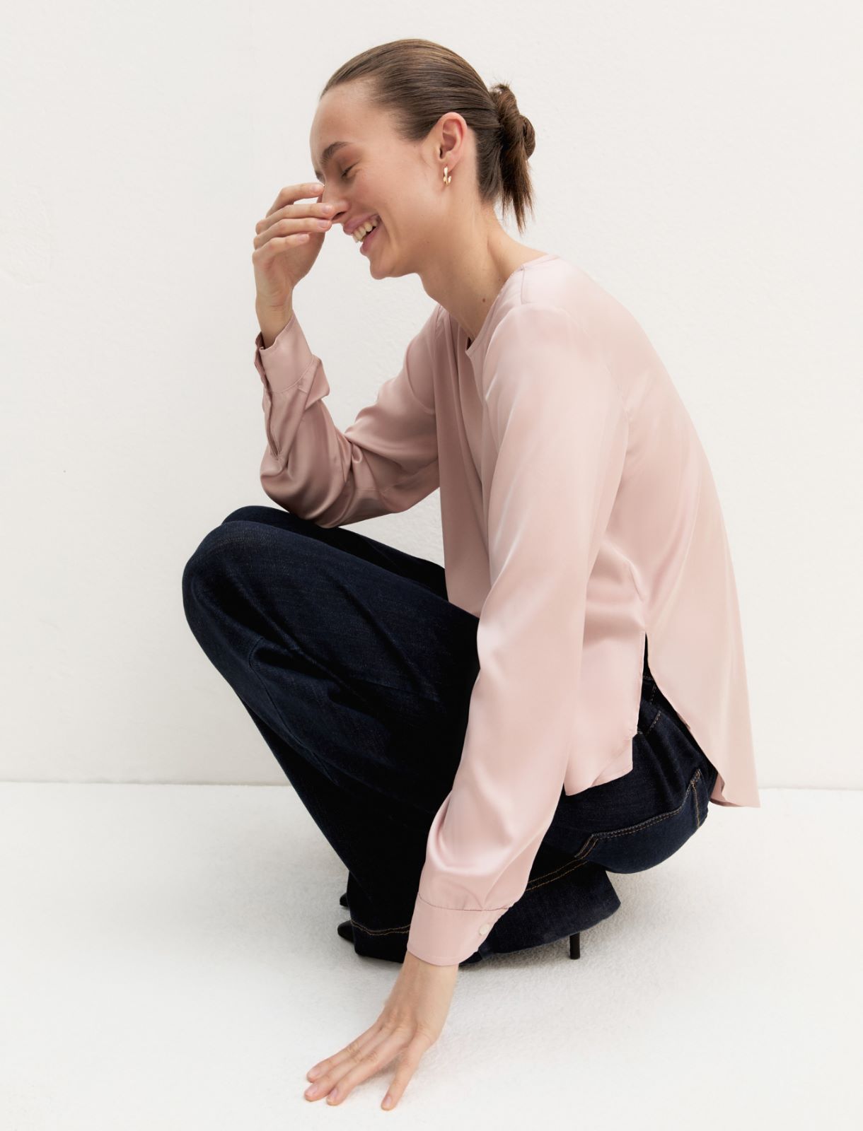 Blusa in raso stretch - ROSA - Emme - 5