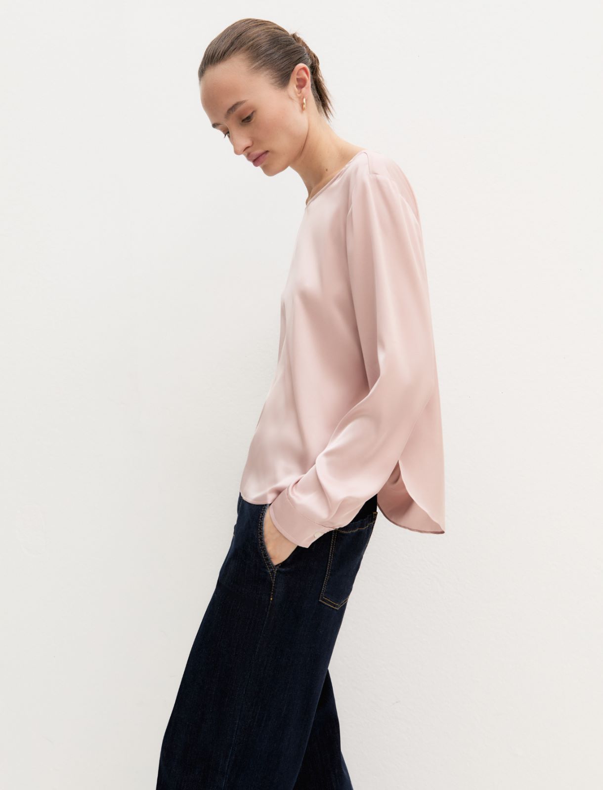 Blusa in raso stretch - ROSA - Emme - 6