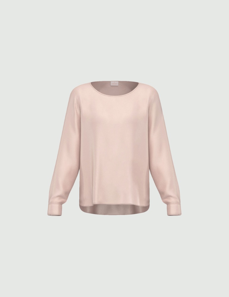 Stretch satin blouse - Emme - 4