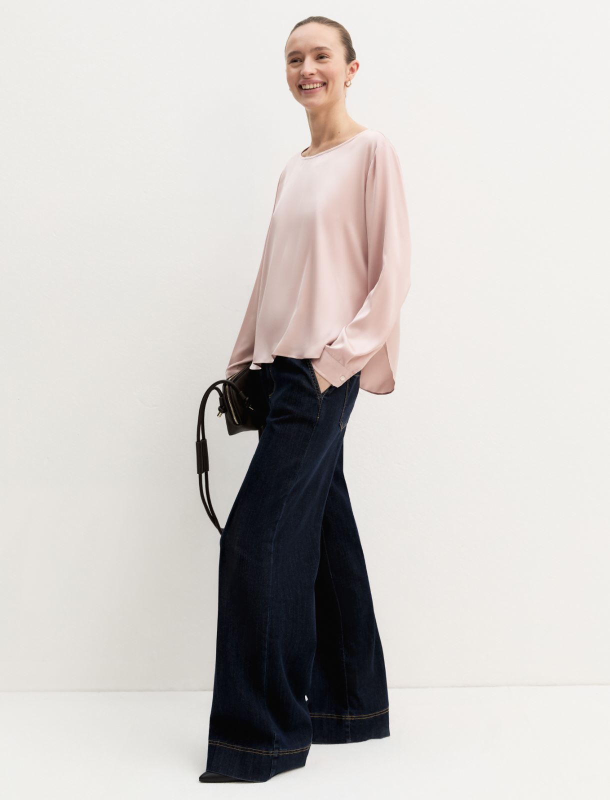 Blusa in raso stretch - ROSA - Emme - 2