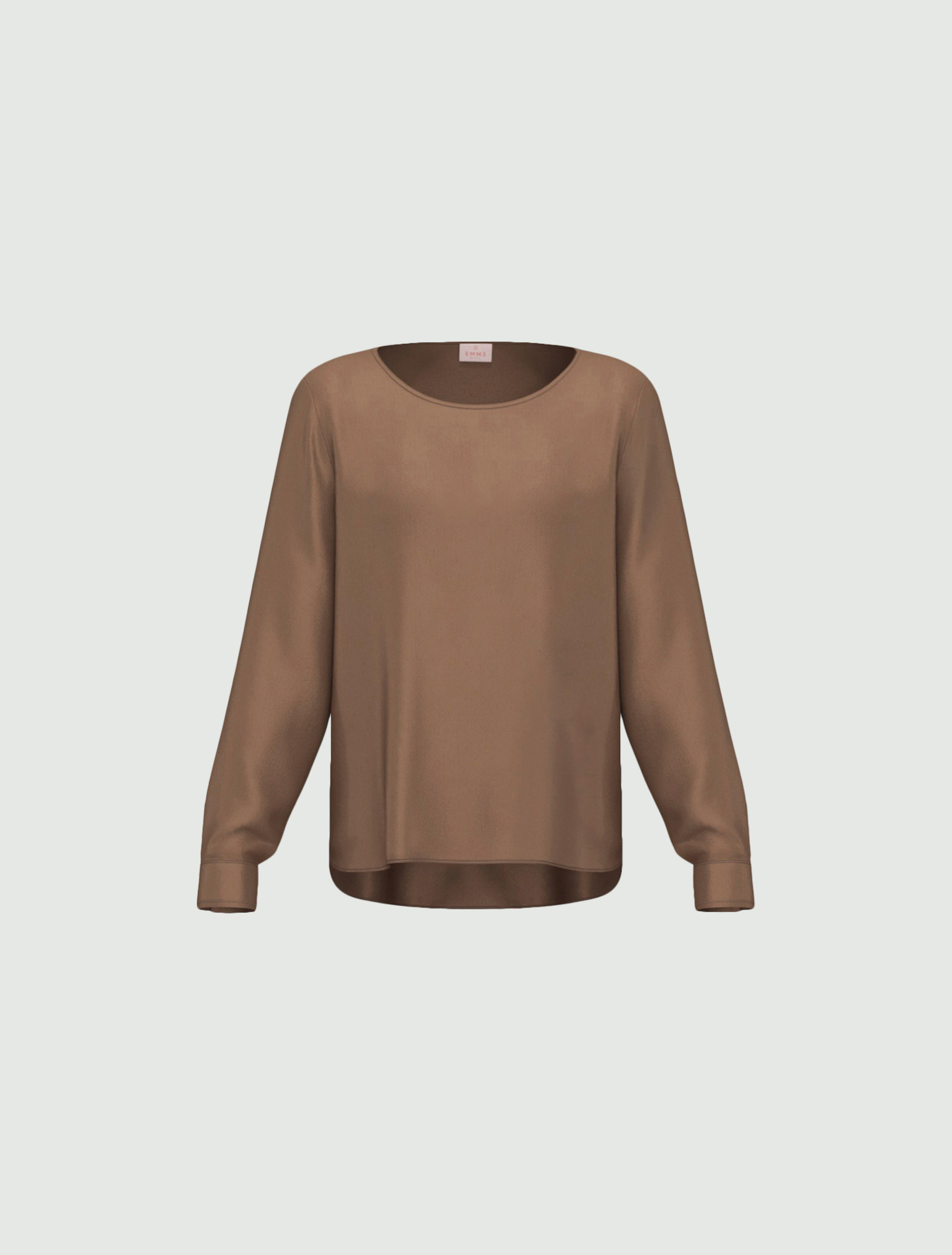 Blusa in raso stretch - TORTORA - Emme - 4