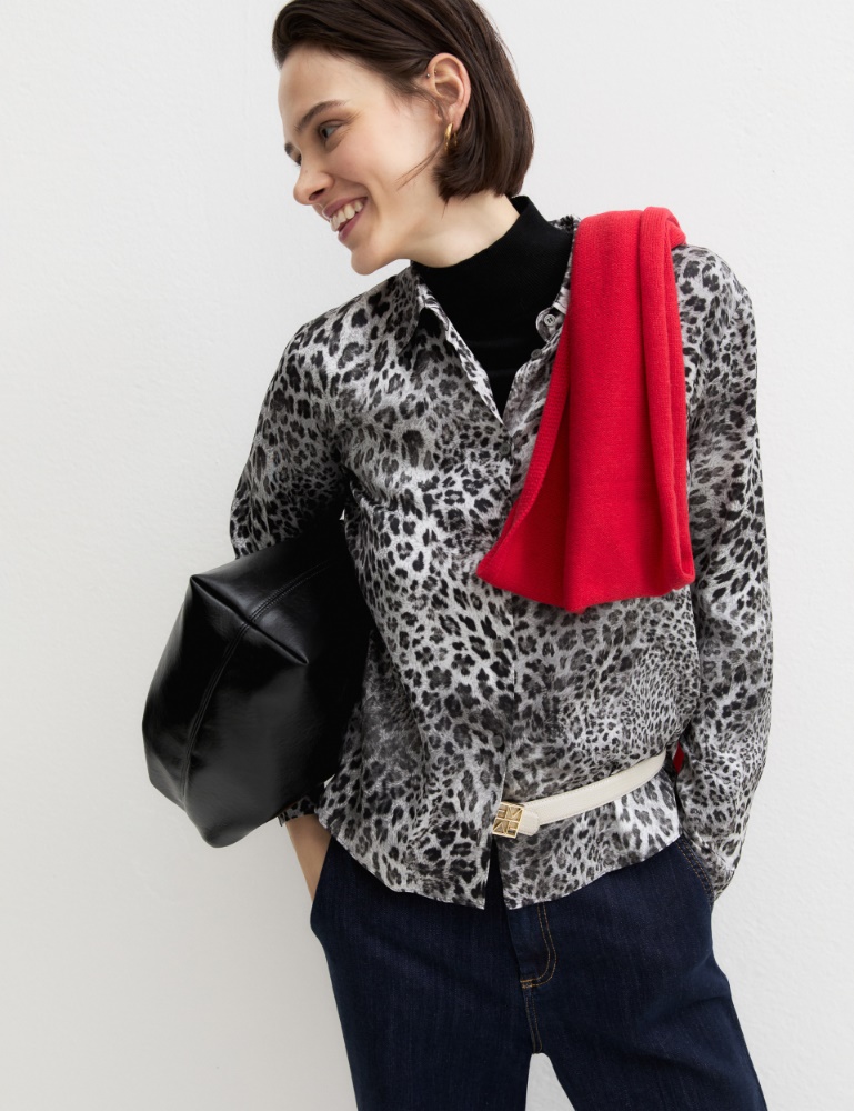Printed satin shirt - Emme