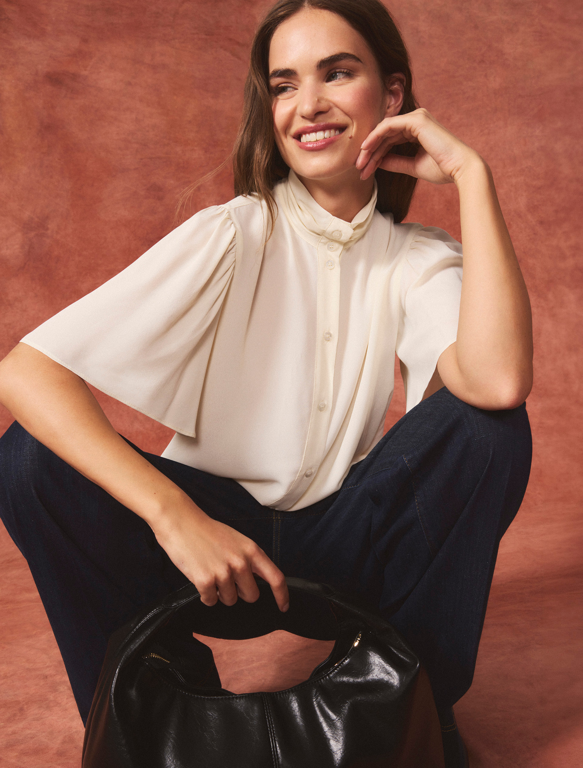 Petal-Sleeve Shirt - IVORY - Emme - 2