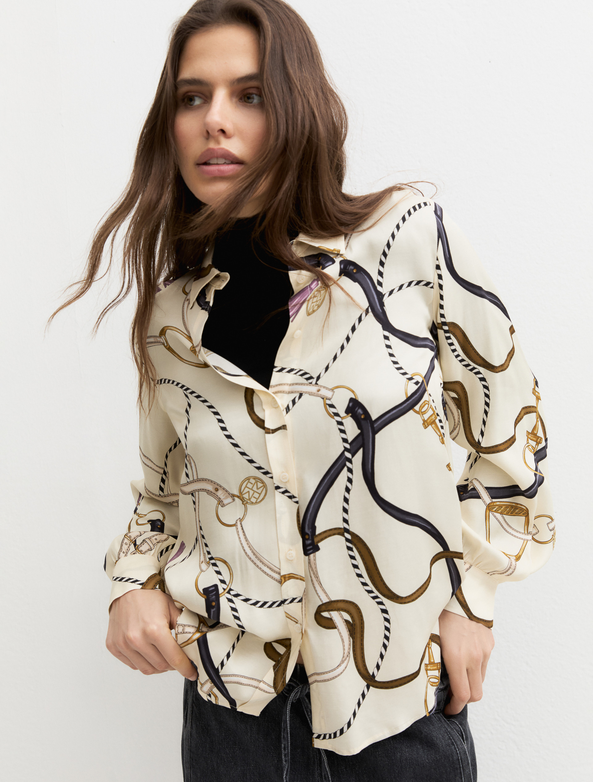 Viscose twill shirt - CREAM - Emme - 3