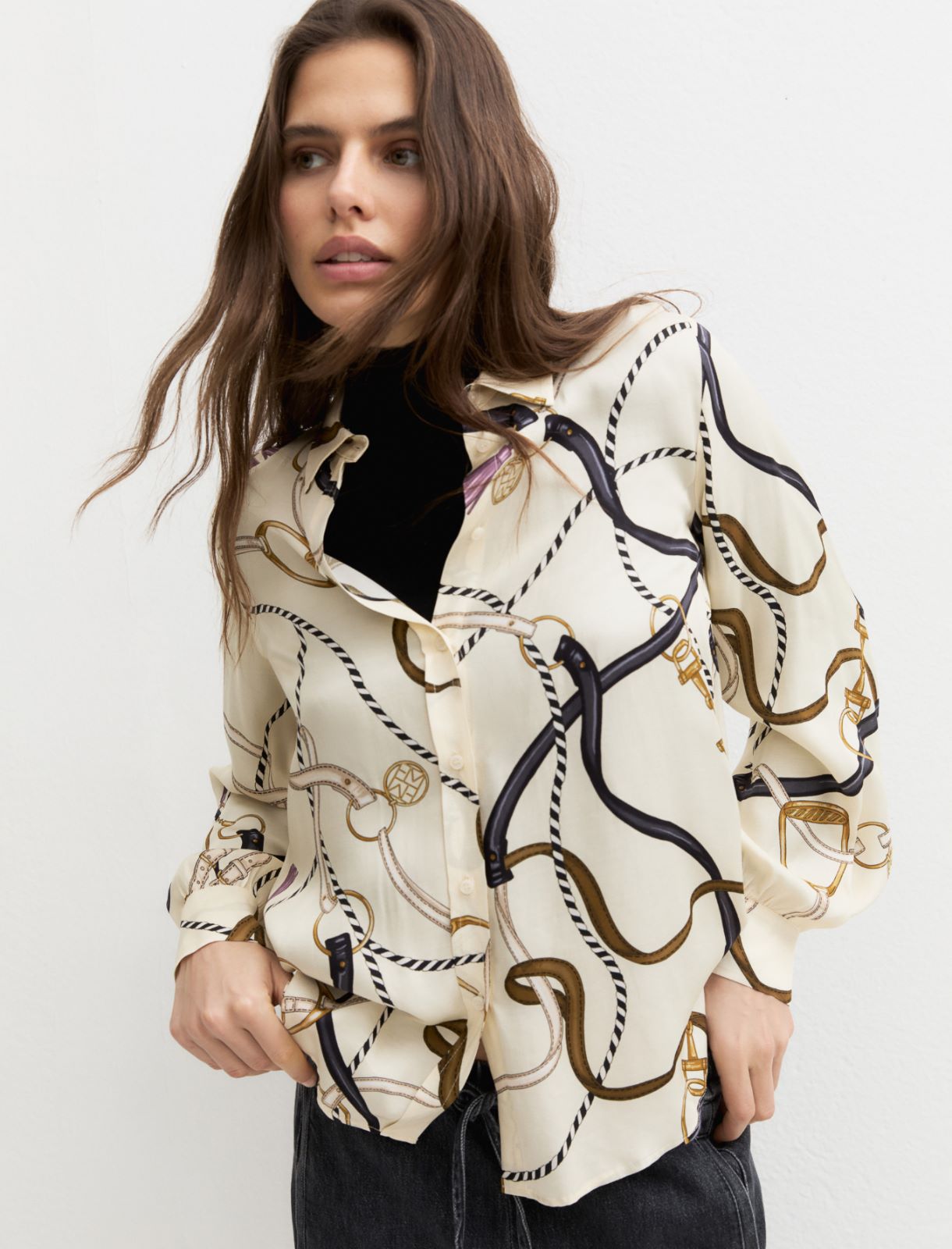 Viscose twill shirt - CREAM - Emme - 3