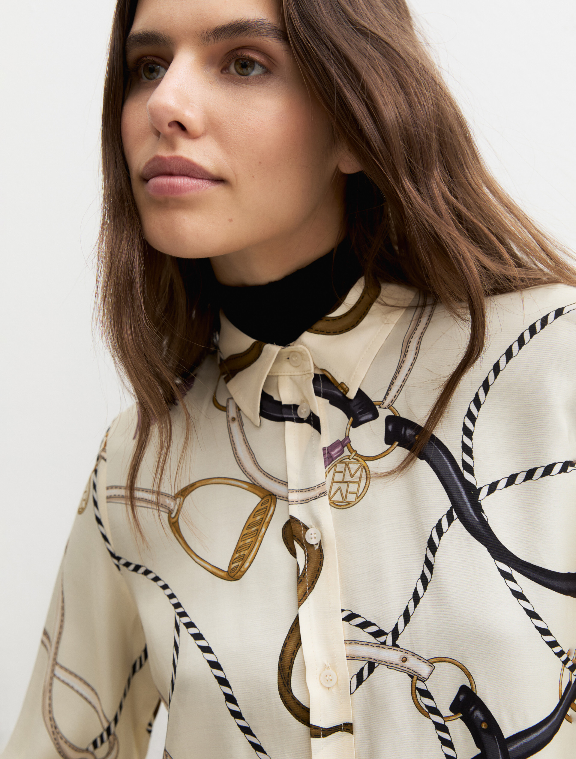Viscose twill shirt - CREAM - Emme - 5