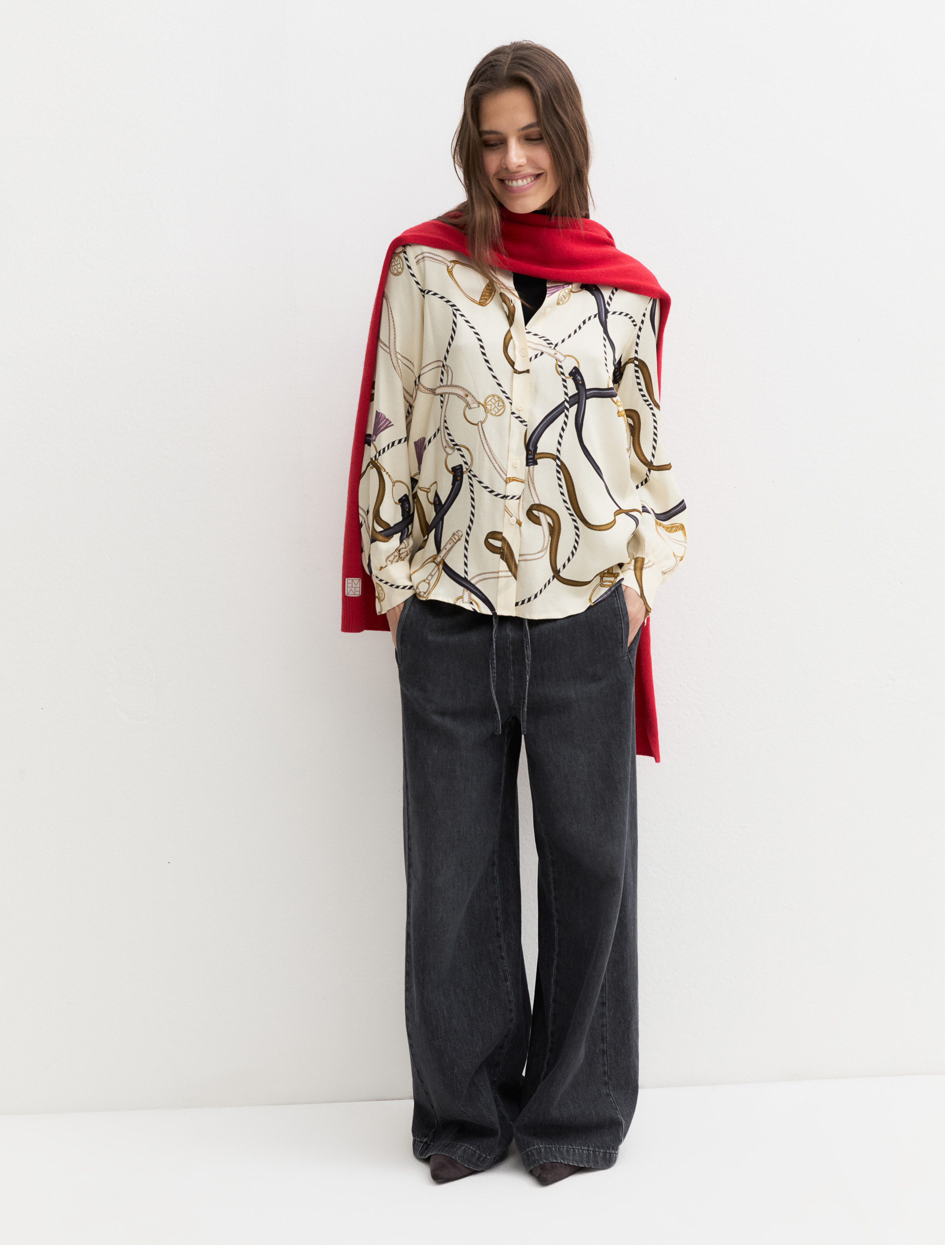 Viscose twill shirt - CREAM - Emme - 1