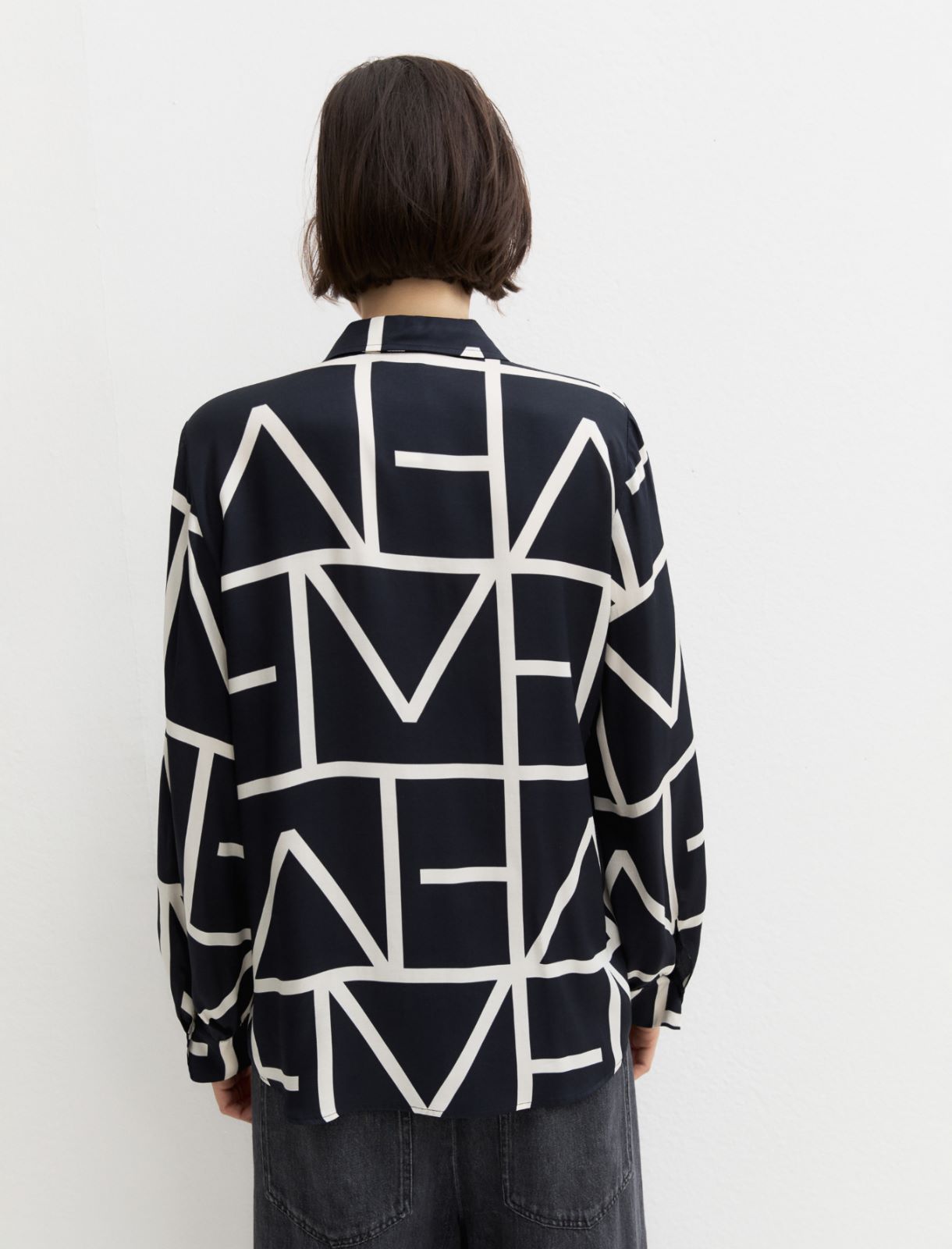 Viscose twill shirt - NAVY - Emme - 3