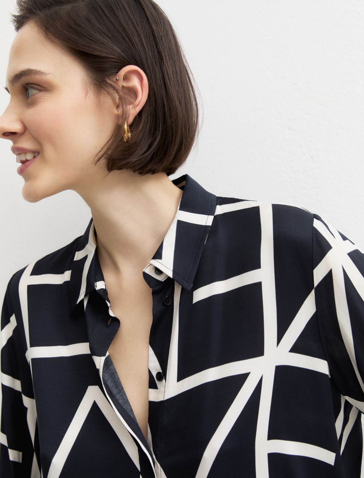 Viscose twill shirt - NAVY - Emme - 6
