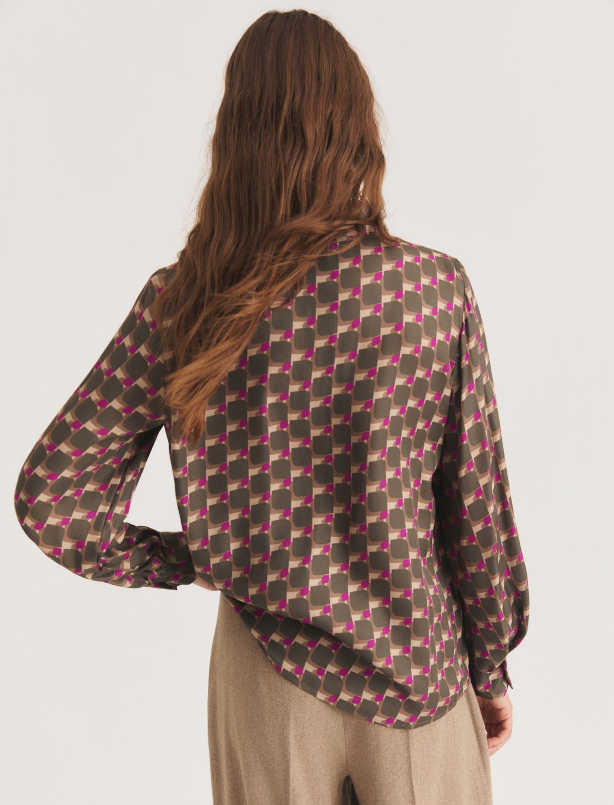 Viscose twill shirt - OLIVE - Emme - 2