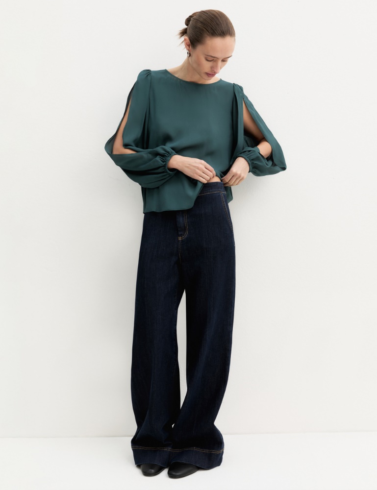 Viscose crêpe blouse - Emme - 2