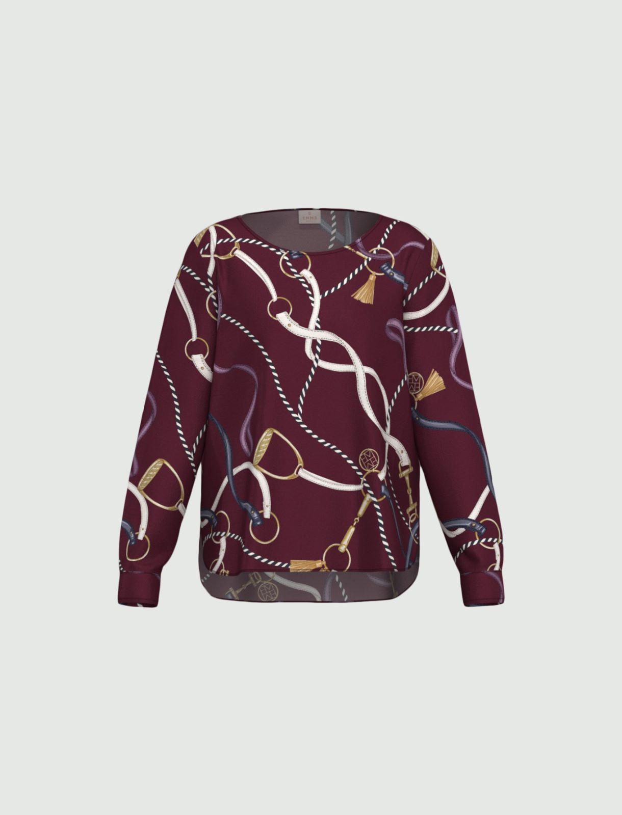 Viscose twill blouse - BORDEAUX - Emme - 6