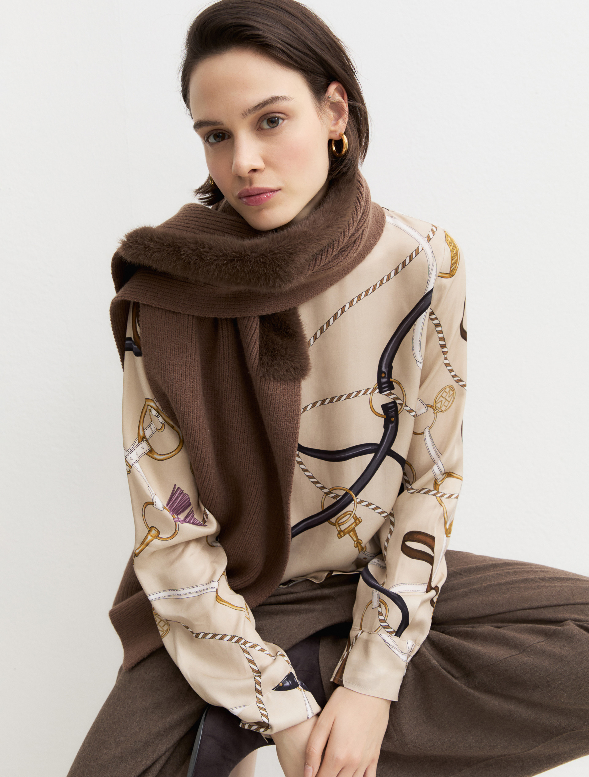 Viscose twill blouse - ECRU - Emme - 4