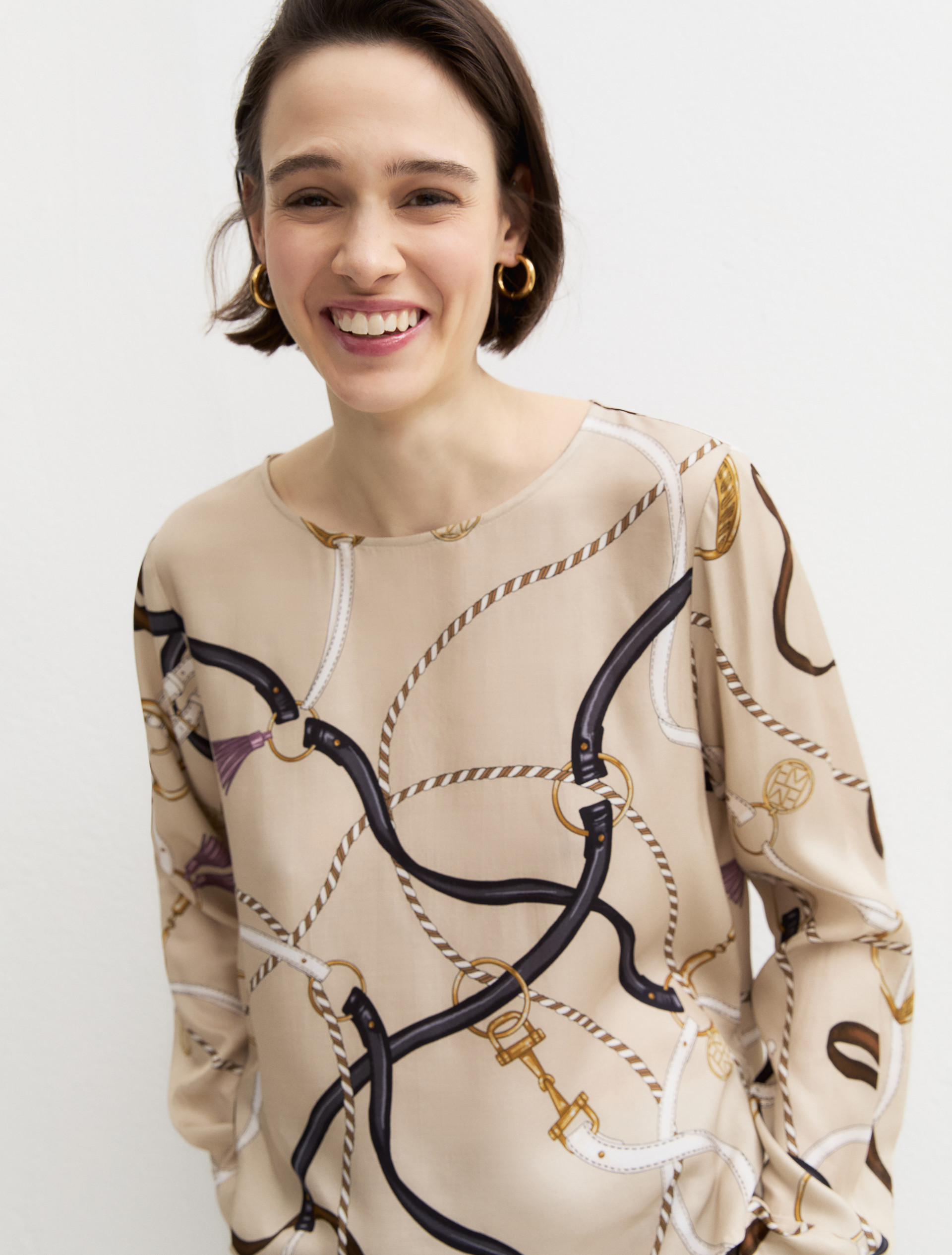 Viscose twill blouse - ECRU - Emme - 5