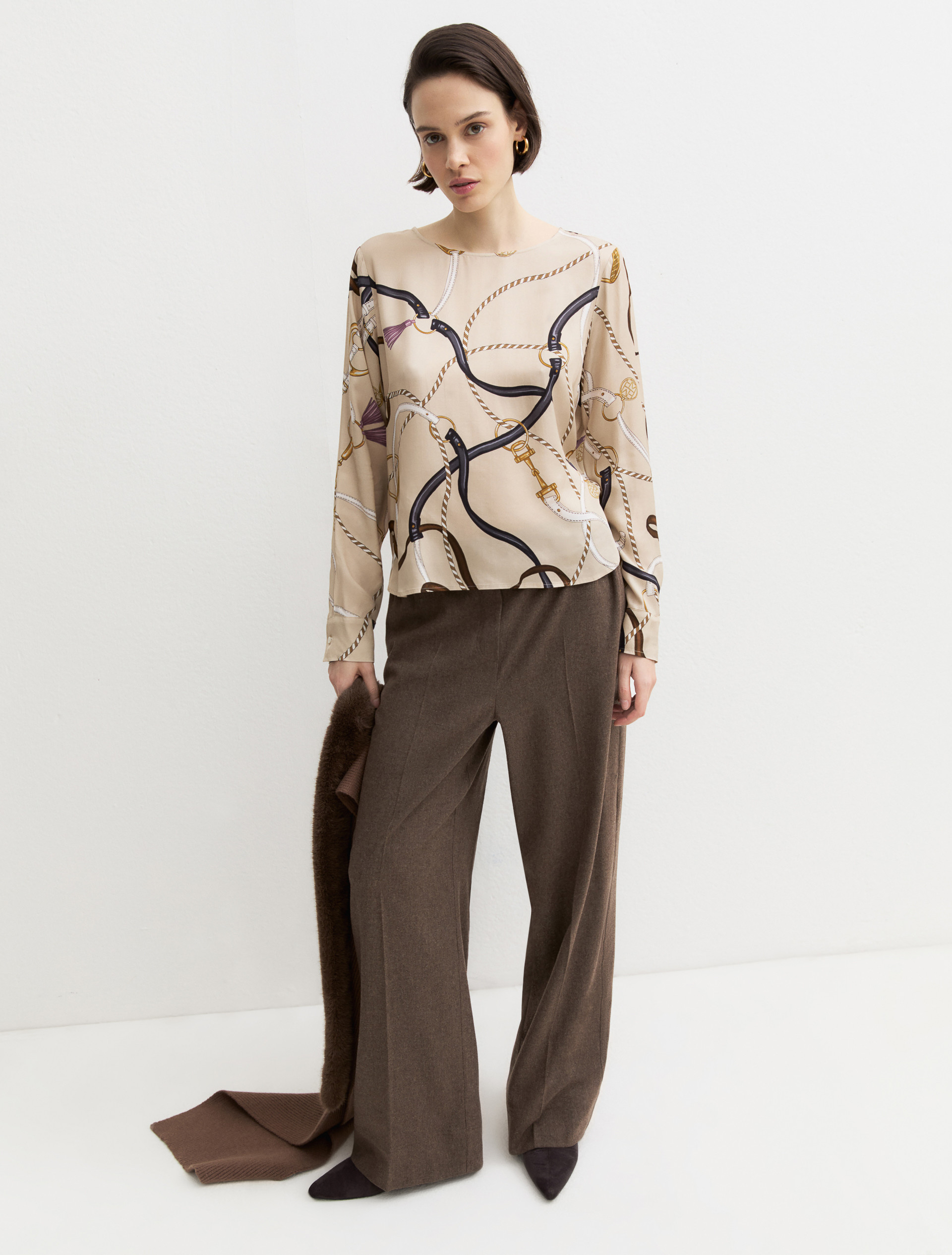 Viscose twill blouse - ECRU - Emme - 1