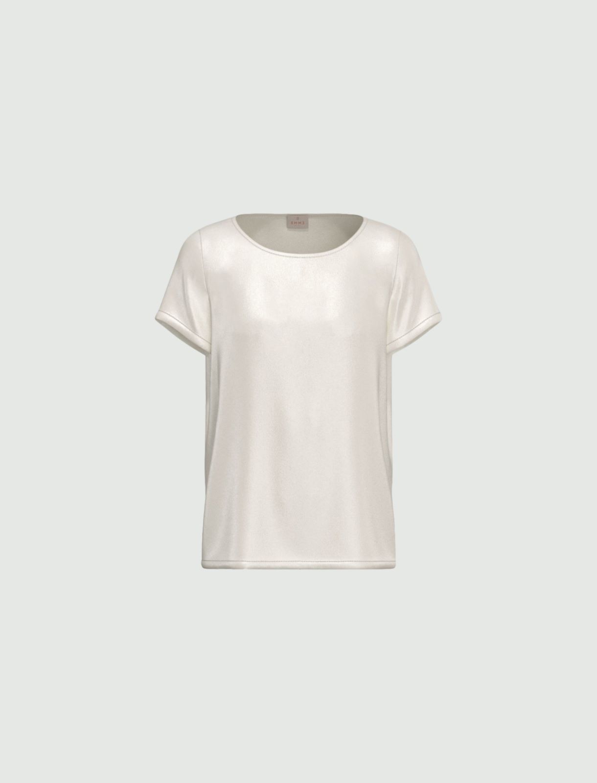 Blusa a maniche corte in raso leggero - AVORIO - Emme - 4