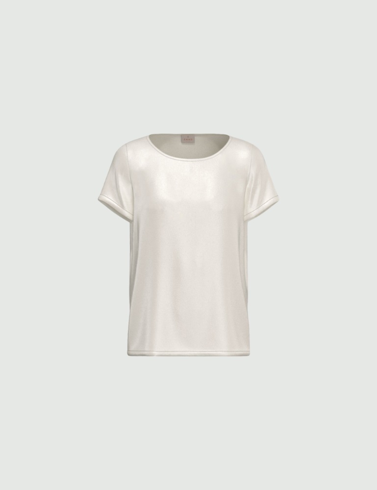 Blusa de manga corta de satén ligero - Emme - 4