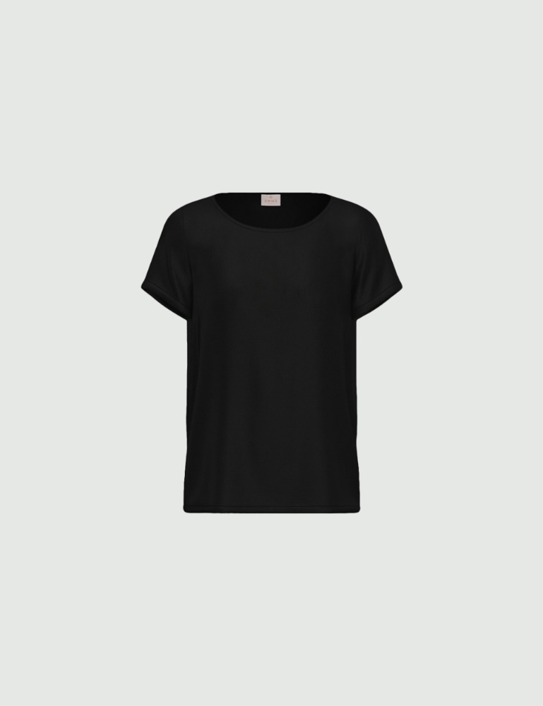 Blusa de manga corta de satén ligero - Emme - 4