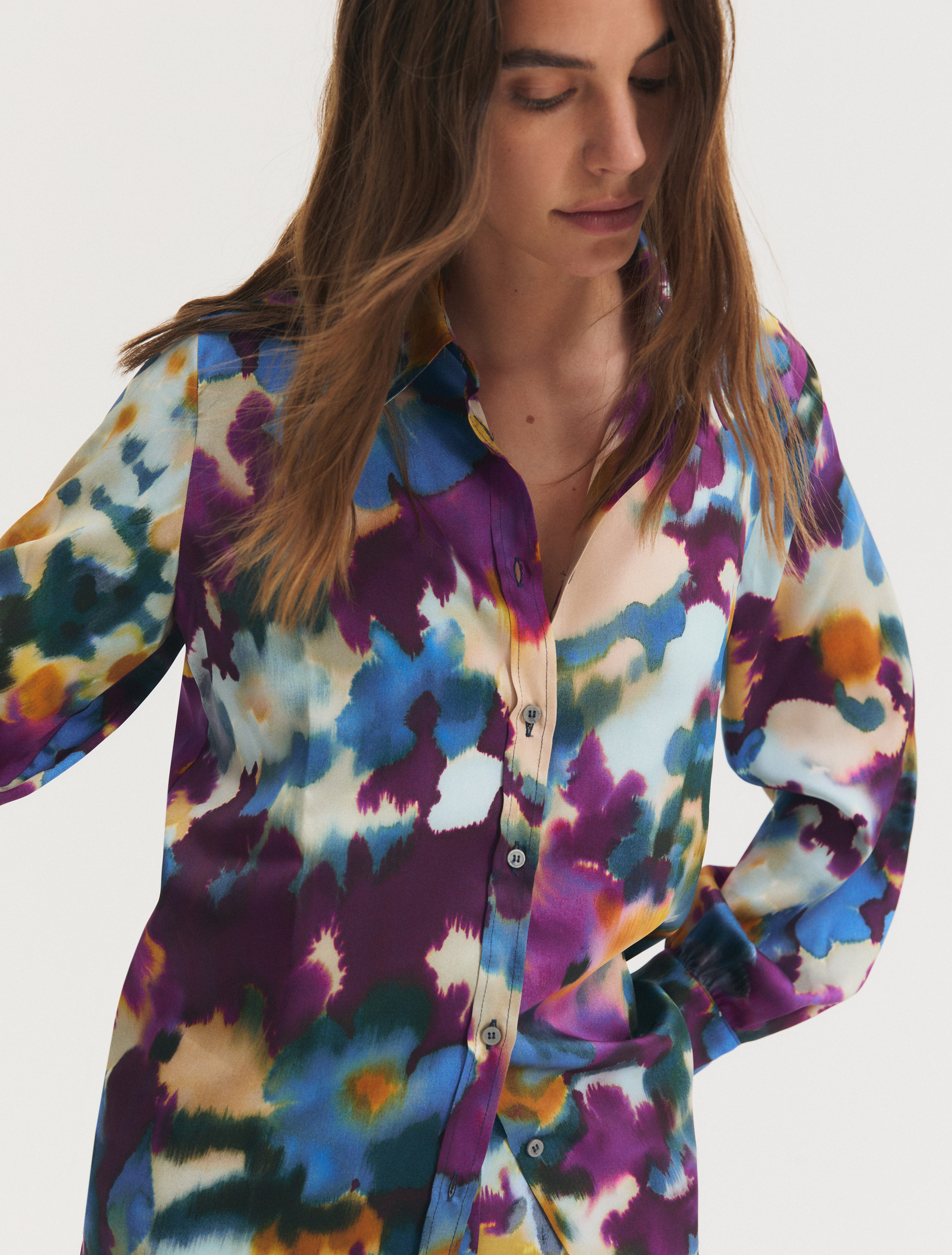 Camicia in twill stampato - CICLAMINO - Emme - 3