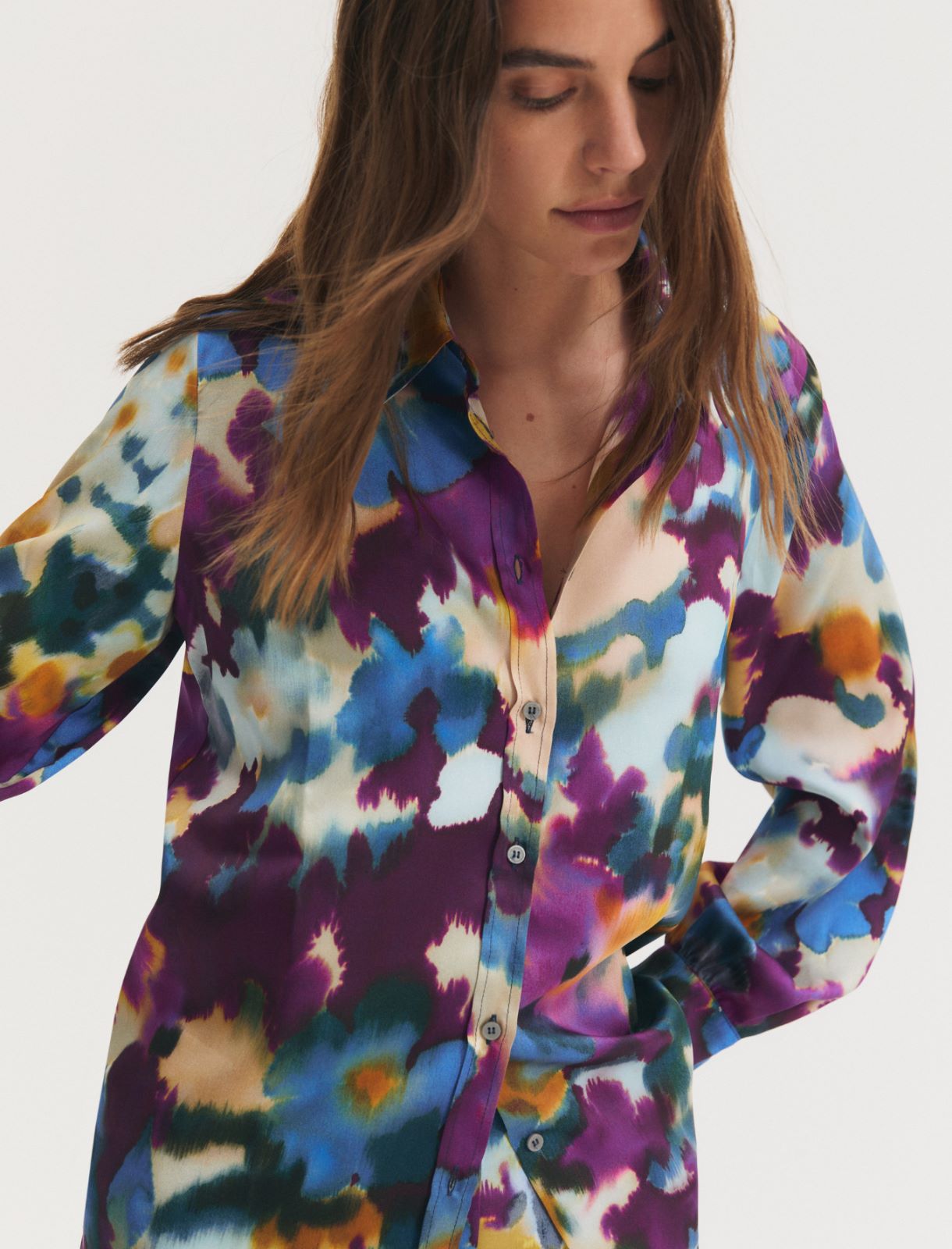 Camicia in twill stampato - CICLAMINO - Emme - 3