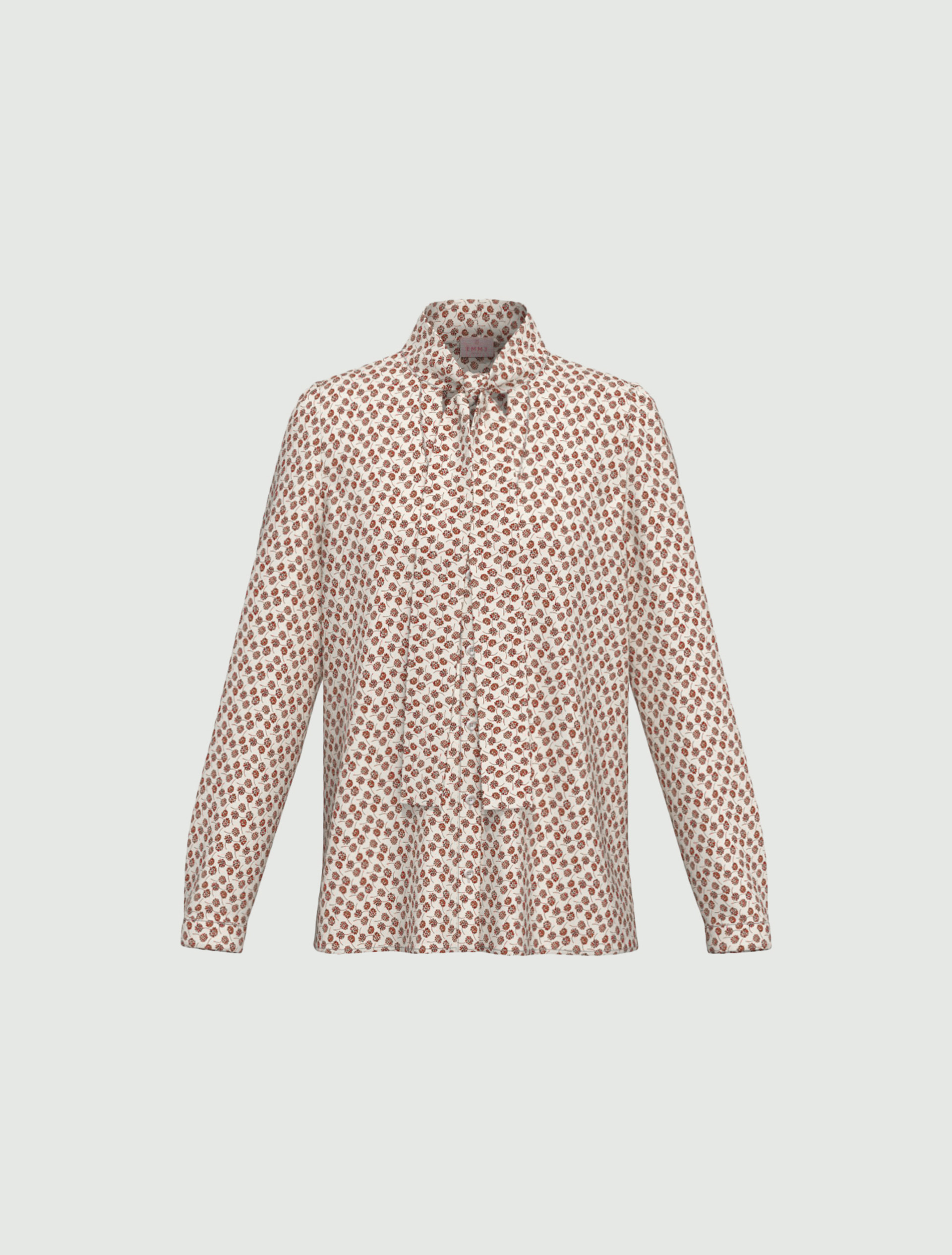 Camisa de crepé con fular - MARFIL - Emme - 6