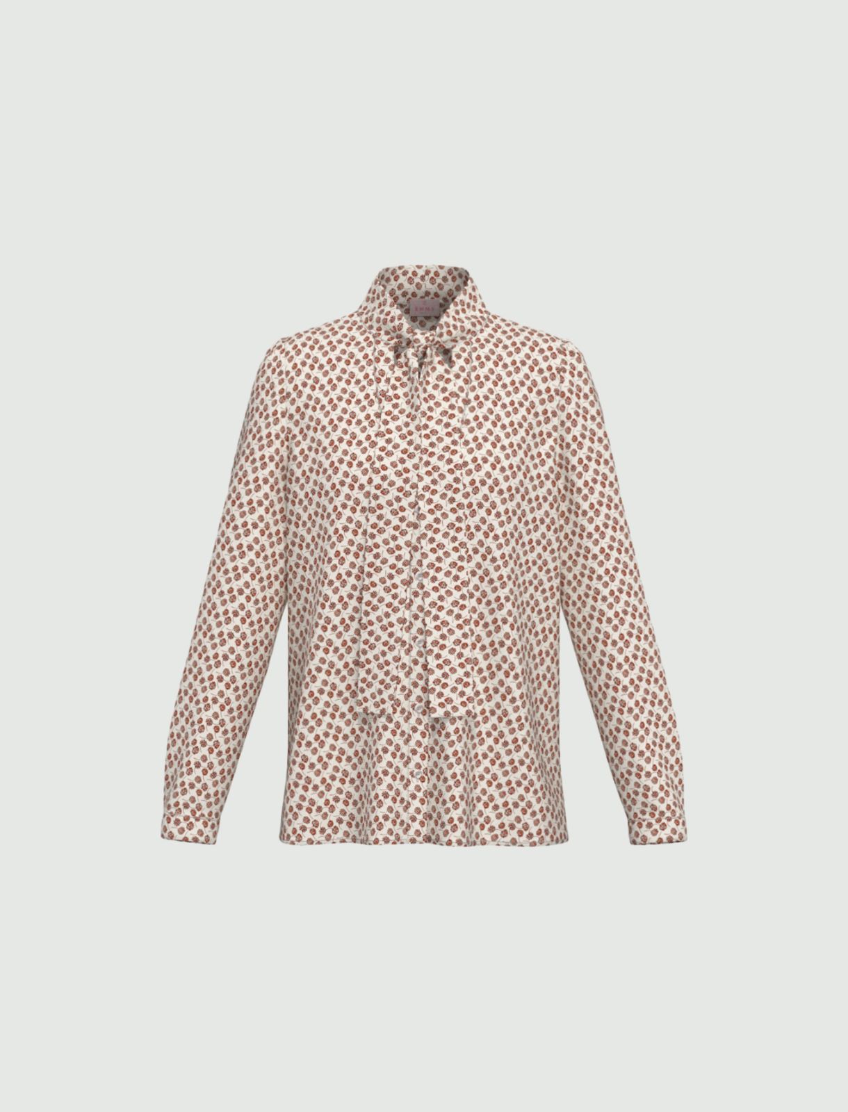 Camisa de crepé con fular - MARFIL - Emme - 6