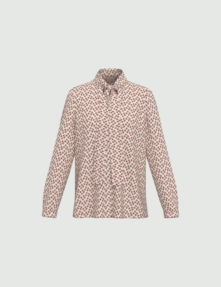 Camisa de crepé con fular - Emme - 4