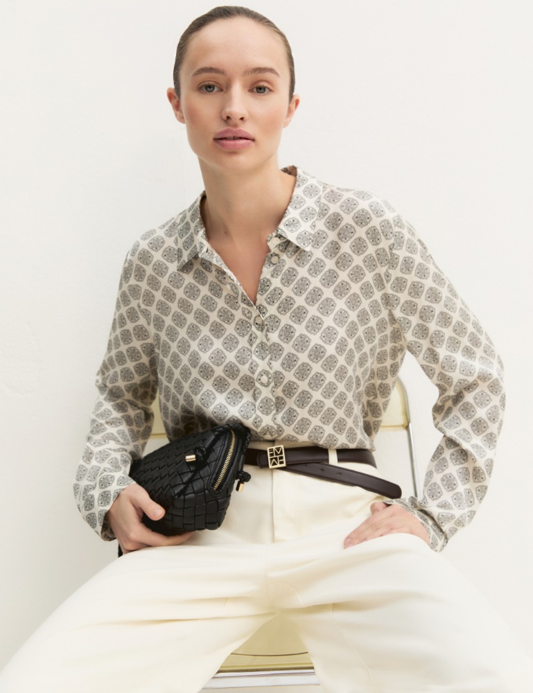 Printed satin shirt - Emme