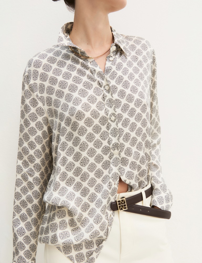 Printed satin shirt - Emme - 6