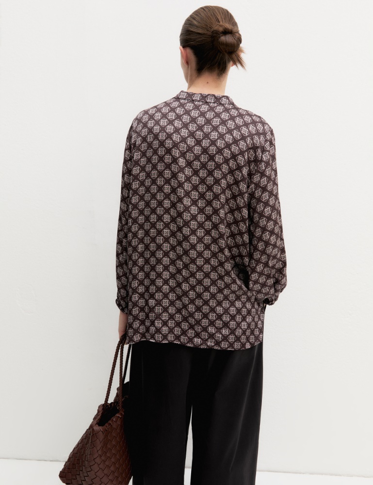Printed satin blouse - Emme - 3