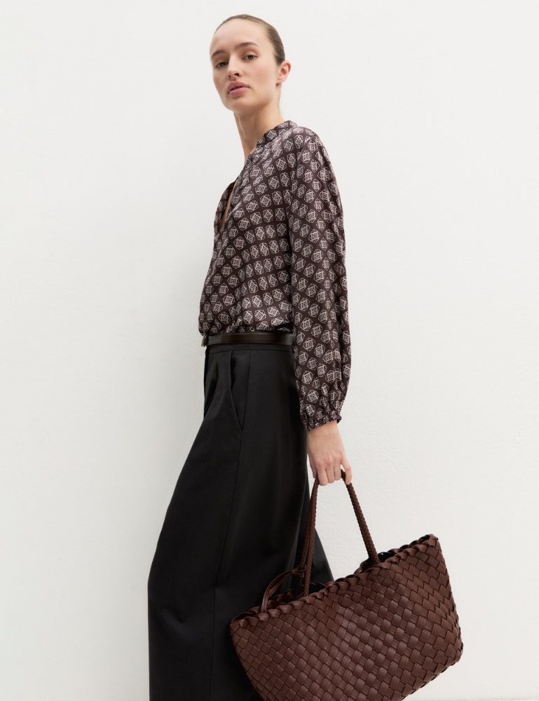 Printed satin blouse - Emme - 5