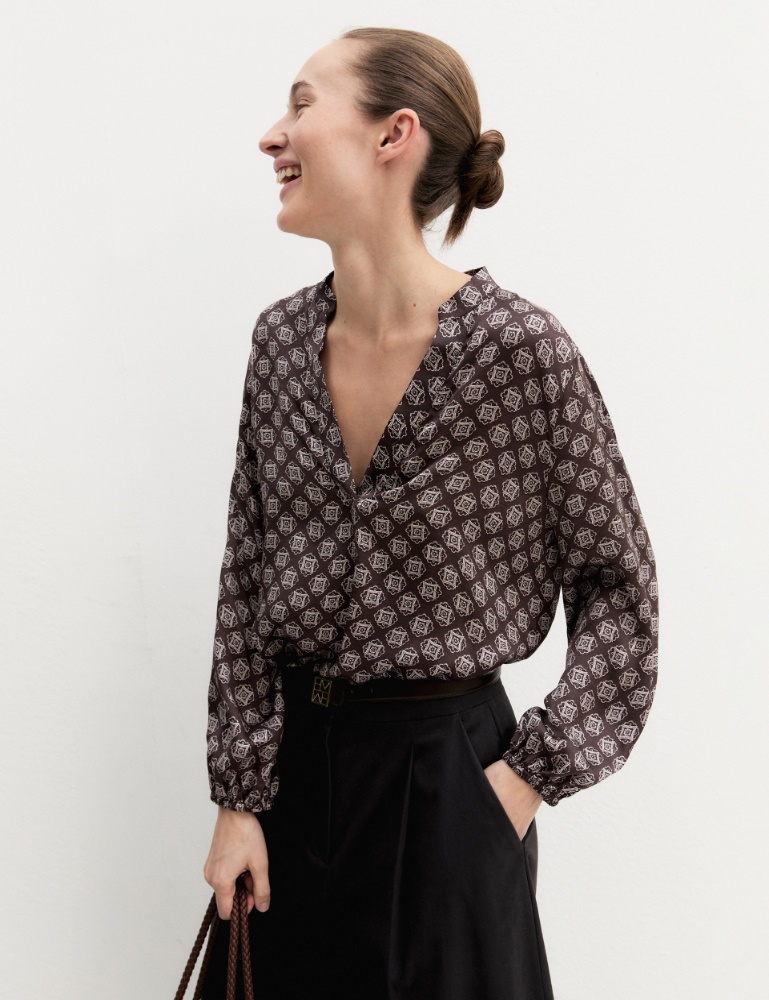 Printed satin blouse - Emme