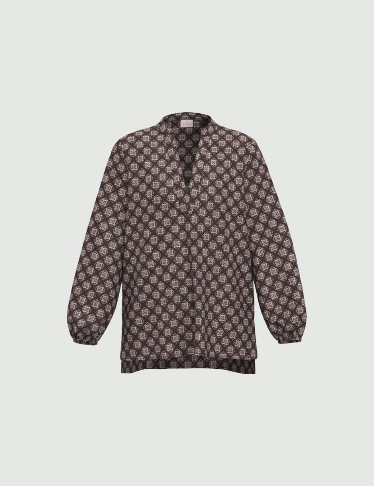 Printed satin blouse - Emme - 4